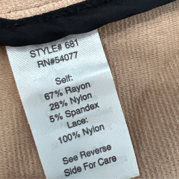 CABI Arabesque Lace Long Line Button Jacket Black/Nude Sz M #681 - Picture 7 of 7